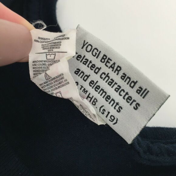 Alstyle Apparel Yogi Bear Crew Neck T Shirt Size Large Womens Navy Blue Rainbow - Picture 6 of 8